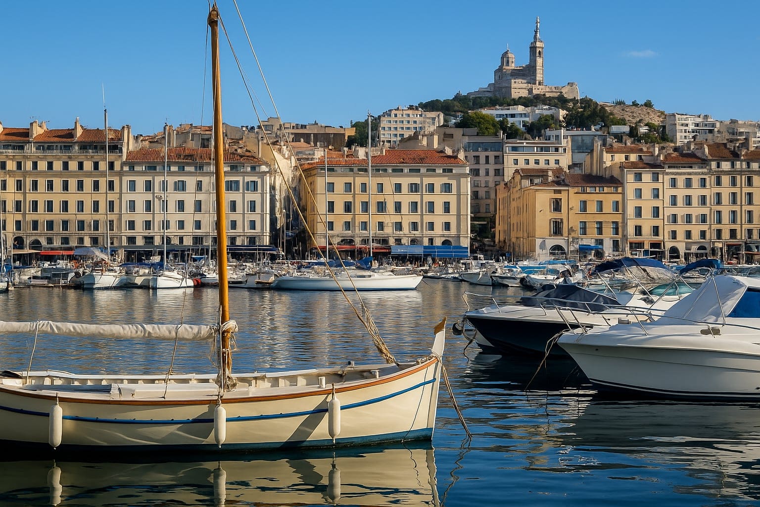Domiciliation entreprise Marseille centre-ville - Vue du Vieux Port